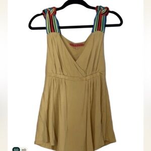 Manoush Rainbow Braid Detail Tank, size small